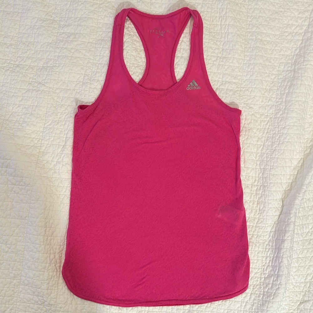 Pink adidas racer back tank